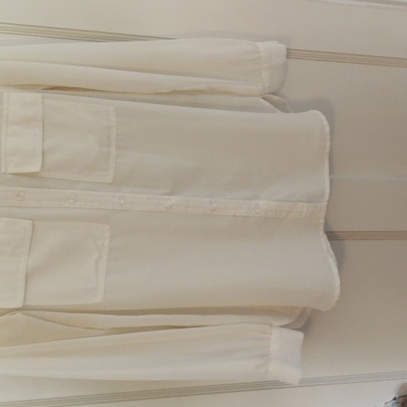 Spense White Button Down Blouse Sz M - Picture 3 of 6